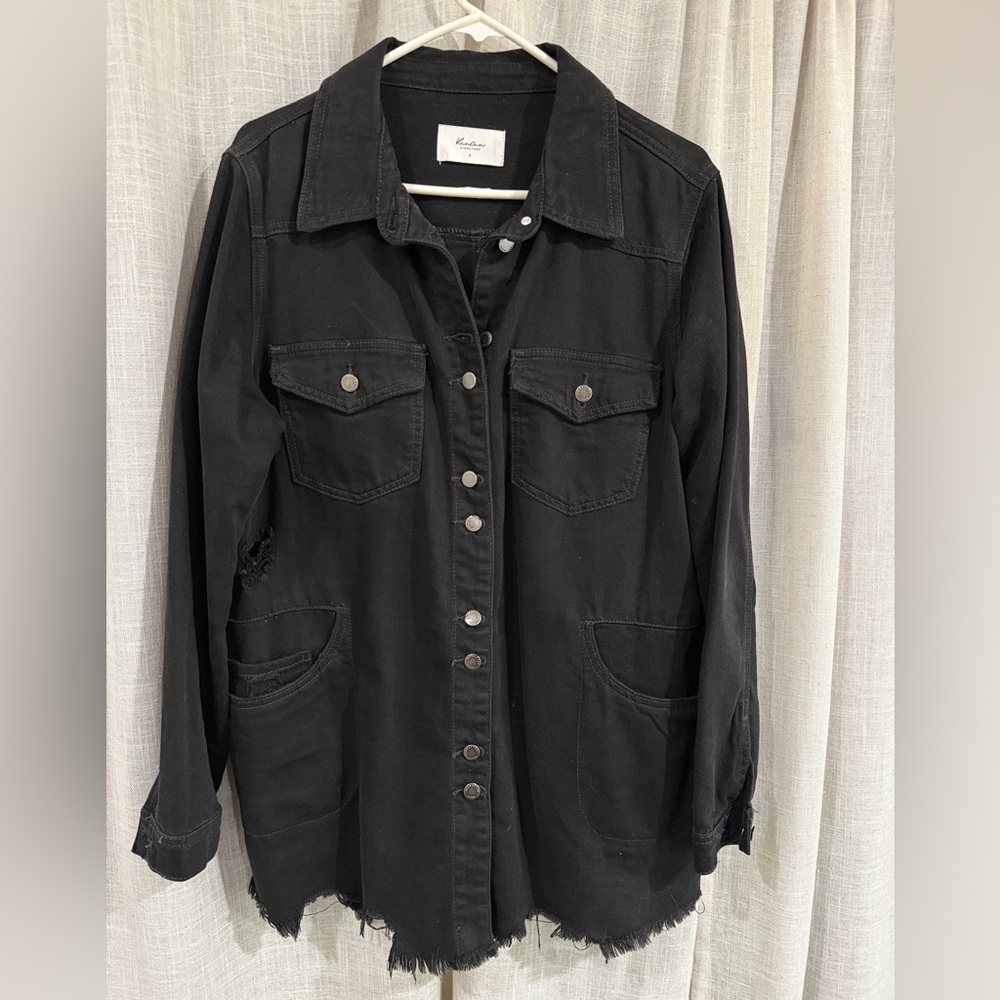 KanCan Black Denim Jacket for Women
